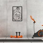 Wallity Muscle Male Posture Escultura de Pared en Negro